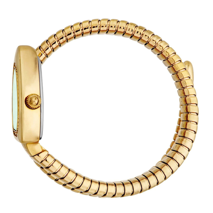 Just Cavalli Serpente Metallica White Dial Gold Steel Strap Watch for Women - JC1L224M0035