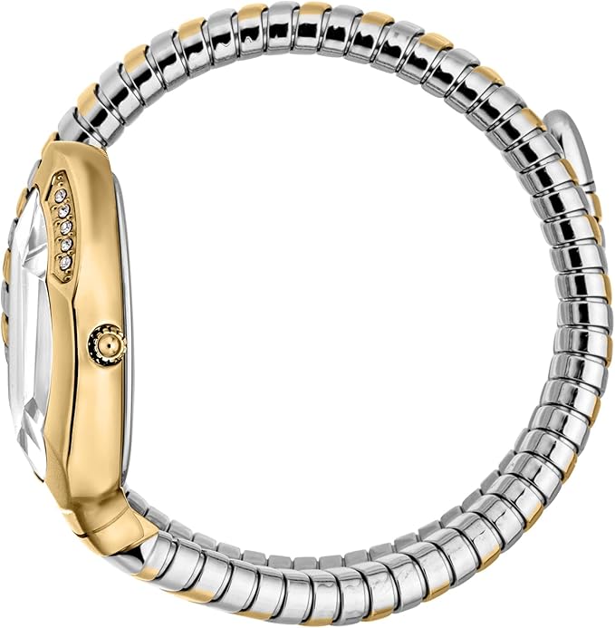 Just Cavalli Serpente Metallica White Dial Two Tone Steel Strap Watch for Women - JC1L223M0055