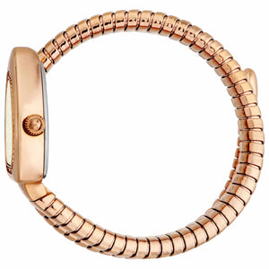 Just Cavalli Signature Snake Green Dial Rose Gold Steel Strap Watch for Women - JC1L249M0045