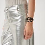 Just Cavalli Snake Black Dial Black Steel Strap Watch for Women - JC1L269M0075