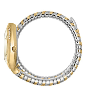 Just Cavalli Taglio Silver Dial Two Tone Steel Strap Watch for Women - JC1L225M0075