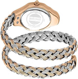 Just Cavalli Twined Blue Dial Two Tone Steel Strap Watch for Women - JC1L305M0065