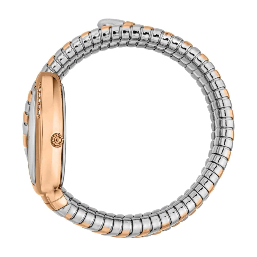 Just Cavalli Vezzoso Silver Dial Two Tone Steel Strap Watch for Women - JC1L230M0075