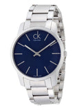 Calvin Klein City Blue Dial Silver Steel Strap Watch for Men - K2G2114N