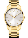 Calvin Klein City Silver Dial Gold Steel Strap Watch for Men - K2G21546