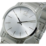 Calvin Klein City Silver Dial Silver Steel Strap Watch for Women - K2G23126