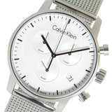 Calvin Klein City Chronograph White Dial Silver Mesh Bracelet Watch for Men - K2G27126