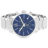 Calvin Klein City Chronograph Blue Dial Silver Steel Strap Watch for Men - K2G2714N