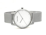 Calvin Klein City Chronograph White Dial Silver Mesh Bracelet Watch for Men - K2G2G126