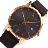 Calvin Klein City Chronograph Brown Dial Brown Leather Strap Watch for Men - K2G2G6G3