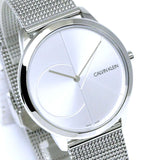 Calvin Klein Minimal Silver Dial Silver Mesh Bracelet Watch for Men - K3M2112Z