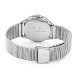 Calvin Klein Minimal White Dial Silver Mesh Bracelet Watch for Women - K3M2212Y