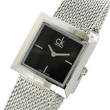 Calvin Klein Mark Black Dial Silver Mesh Bracelet Watch for Women - K3R23121