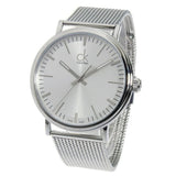 Calvin Klein Surround Silver Dial Silver Mesh Bracelet Watch for Men - K3W21126