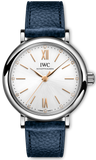 IWC Portofino Automatic Silver Dial Blue Leather Strap Watch for Women - IW357411