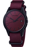 Calvin Klein Tone Maroon Dial Maroon NATO Strap Watch for Men - K7K514UP