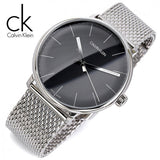 Calvin Klein High Noon Black Dial Silver Mesh Bracelet Watch for Men - K8M21121