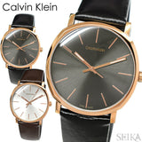 Calvin Klein Posh Black Dial Black Leather Strap Watch for Men - K8Q316C3