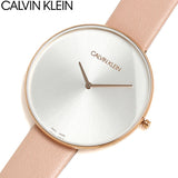 Calvin Klein Full Moon Silver Dial Pink Leather Stap Watch for Women - K8Y236Z6