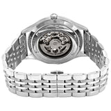 Emporio Armani Meccanico Skeleton Silver Dial Silver Steel Strap Watch For Men - AR1945