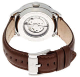 Fossil Pilot 54 Automatic Cream Dial Brown Leather Strap Watch for Men - ME3119