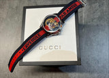 Gucci G Timless Le Marche Des Merveilles Blue & Red Dial Blue & Red Nylon Strap Unisex Watch  - YA126495