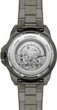 Fossil Bronson Automatic Skeleton Black Dial Grey Steel Strap Watch for Men - ME3218