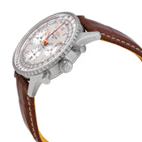 Breitling Navitimer B01 Chronograph 41 White Dial Brown Leather Strap Watch for Men - AB0139211G1P1