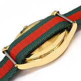 Gucci Le Marche des Merveilles Green & Red Dial Green & Red NATO Strap Unisex Watch - YA126487