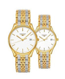 Longines Lyre Quartz White Dial Gold Stainless Steel Watch for Women - L4.859.2.12.7