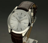 Tissot Gentlemen Silver Dial Brown Leather Strap Watch for Men - T127.410.16.031.01