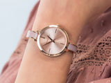 Michael Kors Jaryn Analog Gold Dial Pink Steel Strap Watch For Women - MK4343