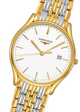 Longines Lyre Quartz White Dial Gold Stainless Steel Watch for Women - L4.859.2.12.7