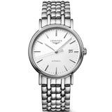 Longines Presence Automatic White Dial Silver Steel Strap Watch for Men - L4.921.4.12.6