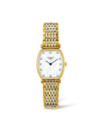 Longines La Grande Classique White Dial Two Tone Mesh Bracelet Watch for Women - L4.205.2.87.7