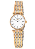 Longines La Grande Classique De Longines White Dial Two Tone Mesh Bracelet Watch for Women - L4.209.1.91.7