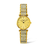 Longines La Grande Classique Quartz Gold Dial Two Tone Mesh Bracelet Watch for Women - L4.209.2.32.7