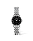 Longines Presence 25.5mm Automatic Black Dial Silver Steel Strap Watch for Women - L4.321.4.52.6