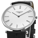 Longines La Grande Classique De Longines White Dial Black Leather Strap Watch for Women - L4.755.4.11.2