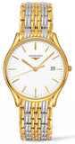 Longines Lyre Quartz White Dial Gold Stainless Steel Watch for Women - L4.859.2.12.7