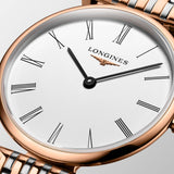 Longines La Grande Classique De Longines White Dial Two Tone Mesh Bracelet Watch for Women - L4.209.1.91.7