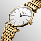 Longines La Grande Classique De Longines White Dial Gold Steel Strap Watch for Women - L4.209.2.11.8