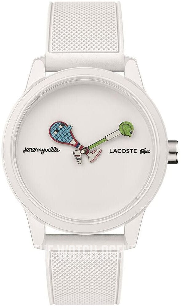 Lacoste Jeremyville White Dial White Silicone Strap Watch for Men - 2011072