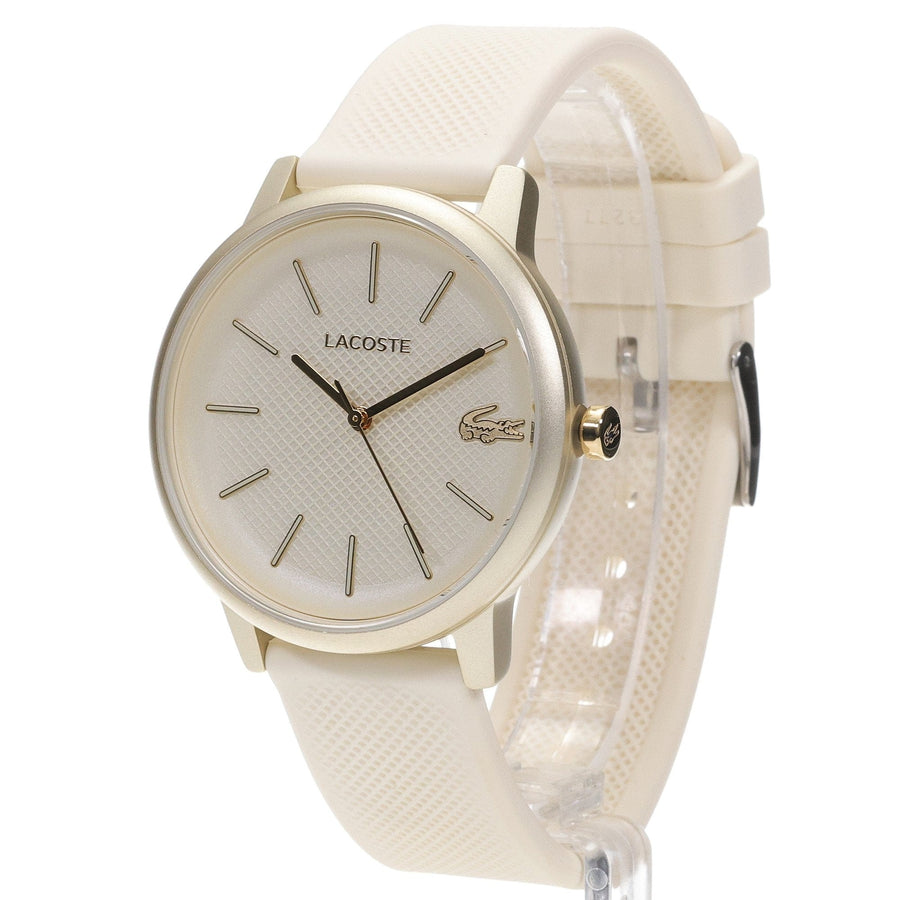 Lacoste 12.12 Beige Dial Beige Silicone Strap Watch for Men - 2011239