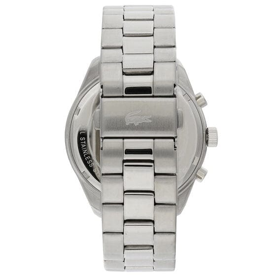 Lacoste Boston Chronograph Blue Dial Silver Steel Strap Watch for Men - 2011081