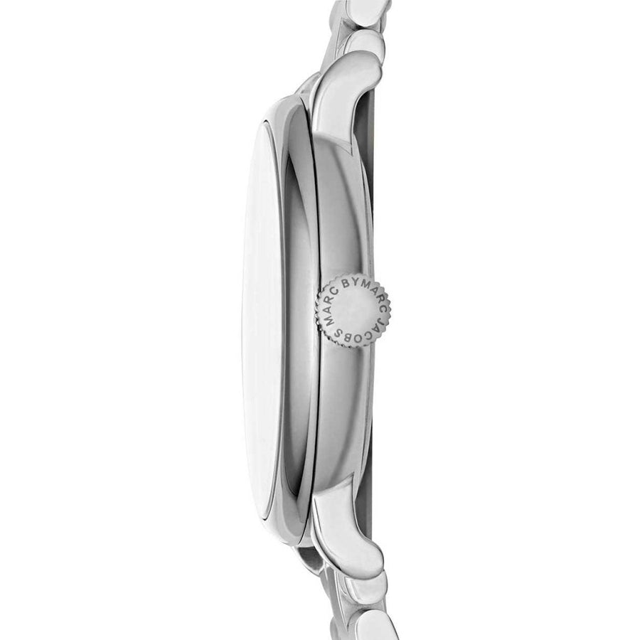 Marc Jacobs Marc White Dial Silver Steel Strap Watch for Women - MBM3420