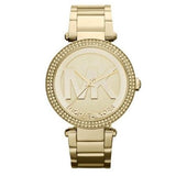 Michael Kors Parker Diamonds Gold Dial Gold Steel Strap Watch for Women - MK5784