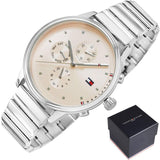 Tommy Hilfiger Blake Pink Dial Silver Steel Strap Watch for Women - 1781904