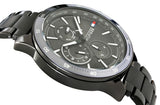 Tommy Hilfiger Bank Grey Dial Grey Steel Strap Watch for Men - 1791719