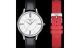 Tissot Bella Ora Round White Dial Black Leather Strap Watch For Women - T103.210.16.018.00